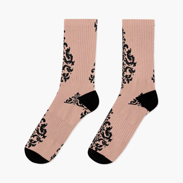 Item preview, Matte Peach & Black Damask  designed and sold by DesignsByPrnces.