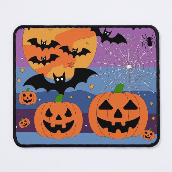 Item preview,   Smile orange carving pumpkin with bats halloween brafdesign designed and sold by Brafdesign.