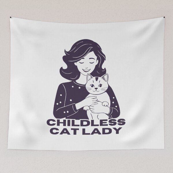 Item preview, Childless Cat Lady designed and sold by Magnolia Valley Art.