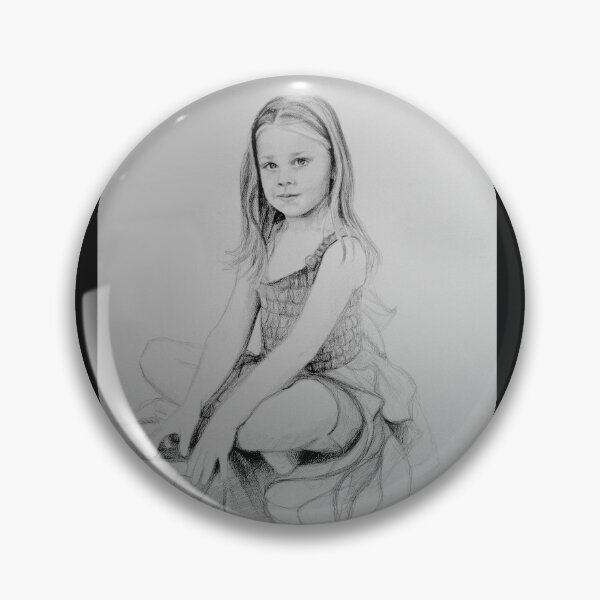 Item preview, Drawing of a girl in Charcoal  by Adelaide Artist Avril Thomas designed and sold by AvrilThomasart.
