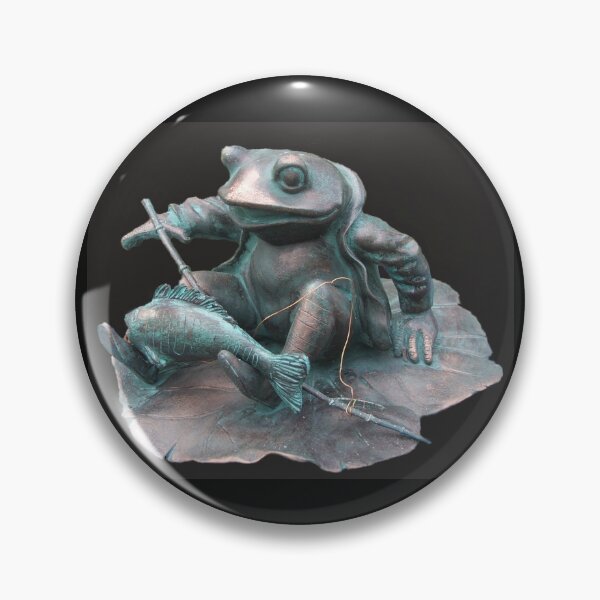 Item preview, Frog Fishing Sculpture by Adelaide Artist Avril Thomas designed and sold by AvrilThomasart.