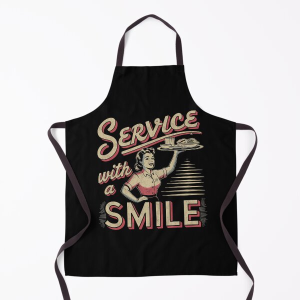 Item preview, Service with a Smile – 1950s Retro Waitress T-Shirt for Diner Staff designed and sold by AmorcitoDesigns.