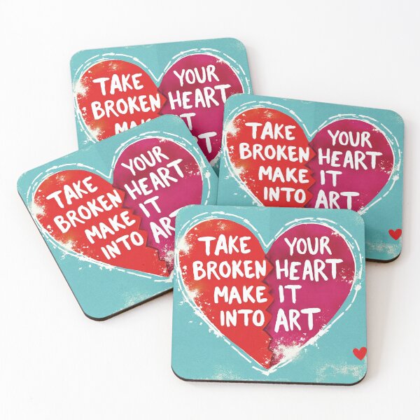 Item preview, “take your broken heart, make it into art.” designed and sold by PopCultureArtShop.