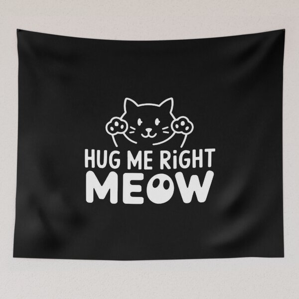Item preview, Playful Cat “Hug Me Right Meow” Illustration designed and sold by love3617.