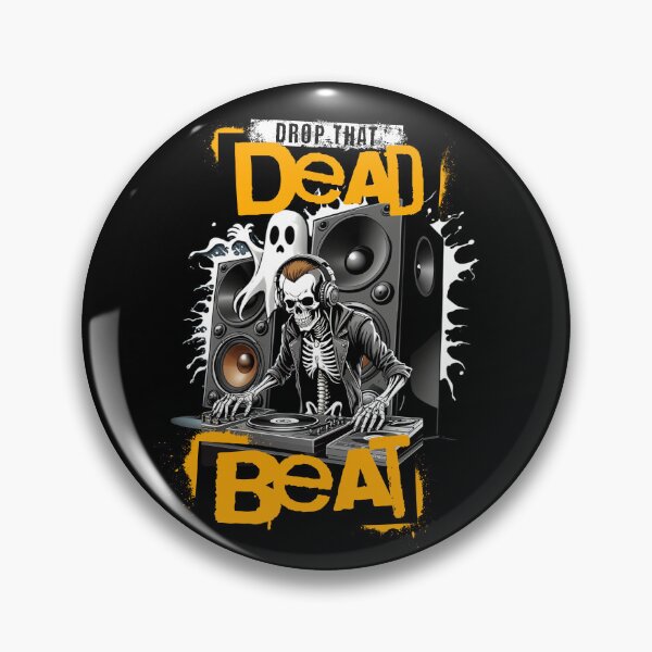 Item preview, Halloween DJ Skeleton "Drop that dead beat" designed and sold by JNicheMerch2018.