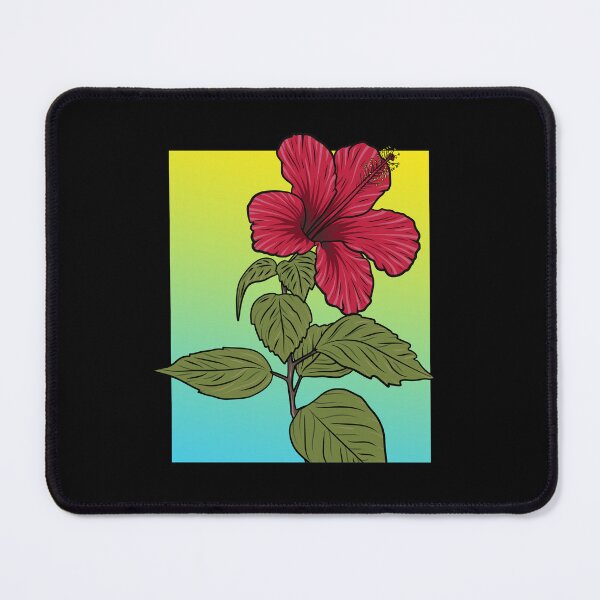 Item preview, Red Hibiscus Blue and Yellow Gradient designed and sold by Radical Chill.