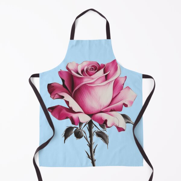 Item preview, A pink rose with a stem and a leaf designed and sold by PWDigitalArt.