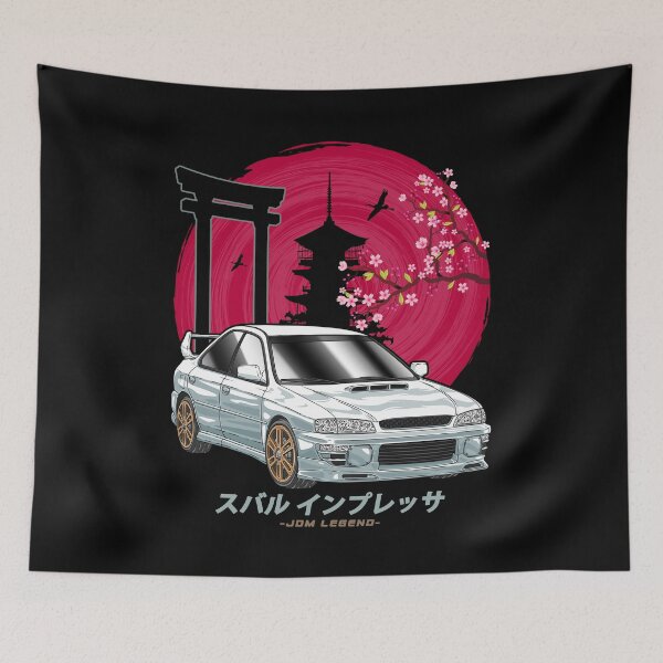 Item preview, White Subie Impreza WRX 22B Mean Eye  designed and sold by JDM Guyvit.