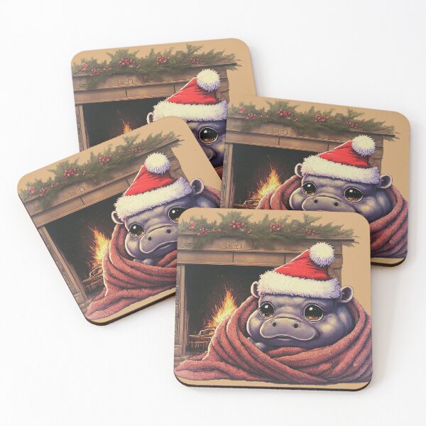 Item preview, Cozy Christmas Hippo designed and sold by league95.
