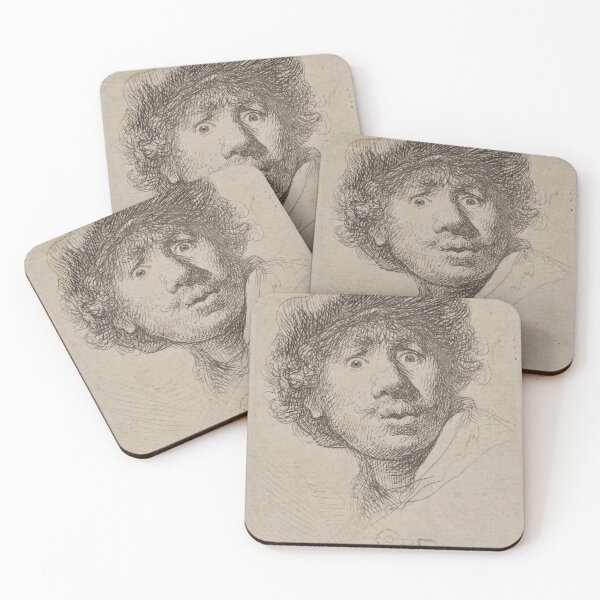 Item preview, Self Portrait of Rembrandt in a cap, with eyes wide open, 1630 designed and sold by Amanda1775.