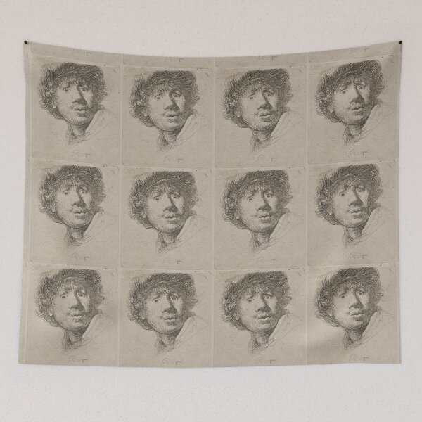 Item preview, Self Portrait of Rembrandt in a cap, with eyes wide open, 1630 designed and sold by Amanda1775.