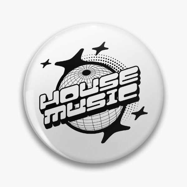 Item preview, HOUSE MUSIC  - Y2K Grid Globe (Black)  designed and sold by Discothreadz.