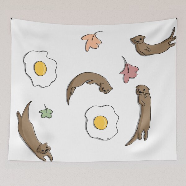 Item preview, Dolly: otters, eggs, leaves designed and sold by Skasi6.