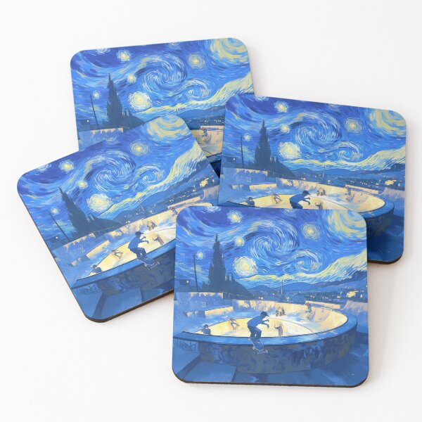 Item preview, Skater starry nights designed and sold by Nowshin Tasnim.