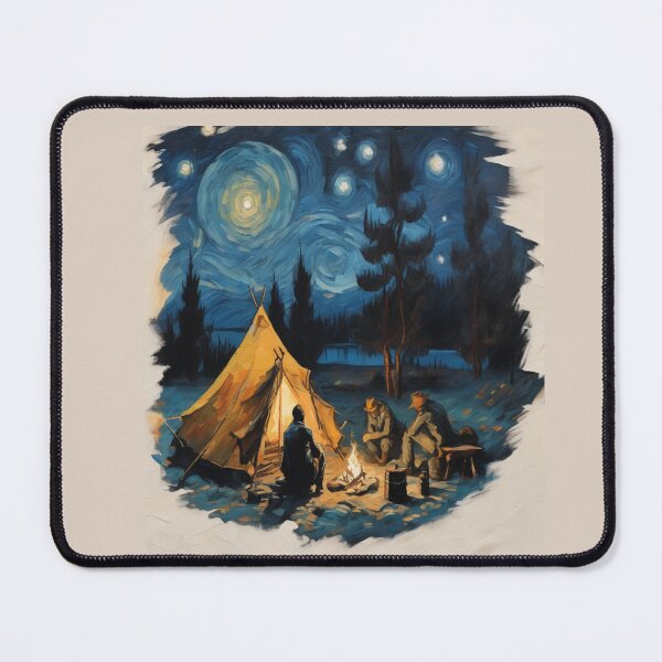 Item preview,  "Starry Campfire: Vintage Tent, Lantern Light, and Friends" designed and sold by Artisticanvas.
