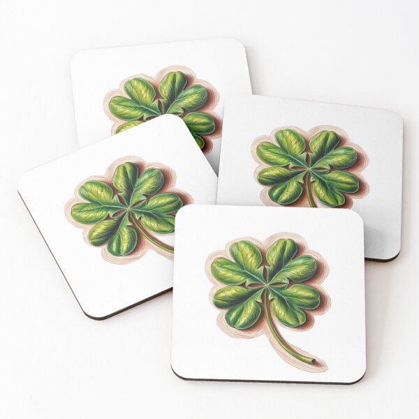 Item preview, A green leafy clover with a stem and a leaflet designed and sold by PWDigitalArt.