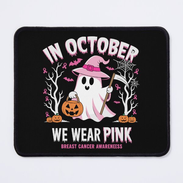 Item preview, In October We Wear Pink ghost Breast Cancer Awareness Design designed and sold by NexaArts.