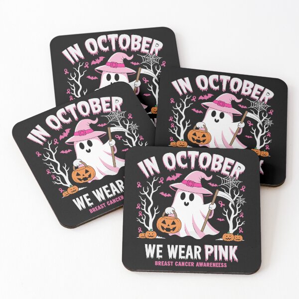 Item preview, In October We Wear Pink ghost Breast Cancer Awareness Design designed and sold by NexaArts.