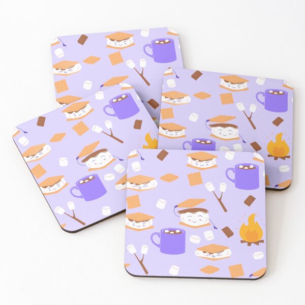 Item preview,  campfire marshmallow chocolate smores purple designed and sold by Gossip Rag.