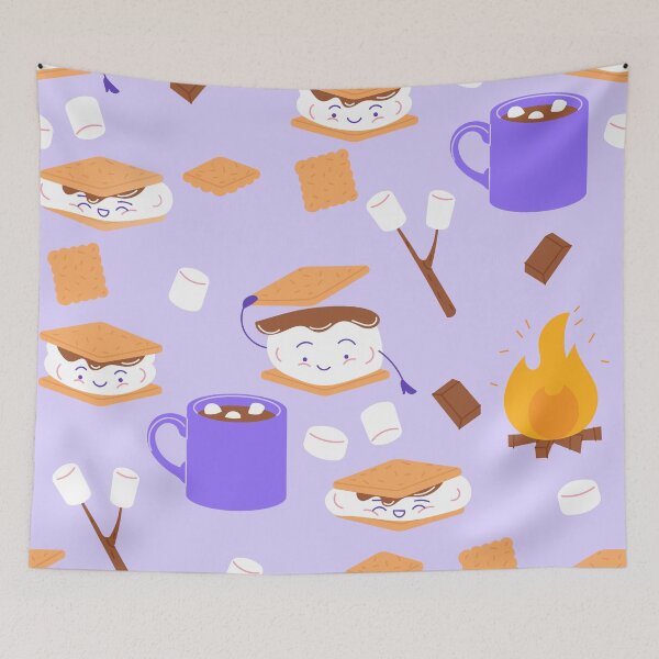 Item preview,  campfire marshmallow chocolate smores purple designed and sold by Gossip Rag.
