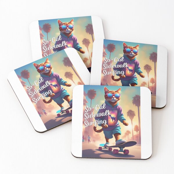 Item preview, KITTY KAT SO-CAL SIDEWALK SURFING designed and sold by TommyTsunami.