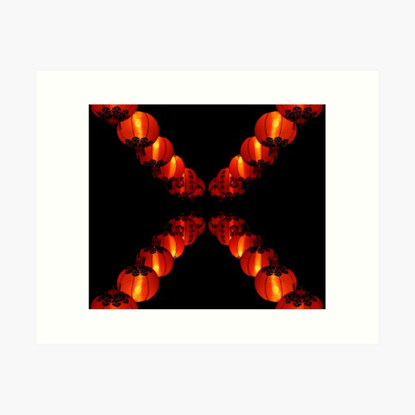 Item preview, Red Chinese Lanterns by Adelaide Artist Avril Thomas designed and sold by AvrilThomasart.