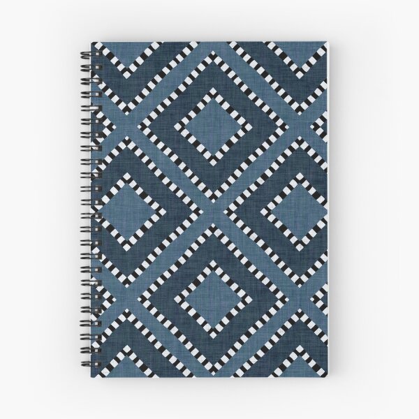Item preview, Chequered Diamond Geometric Pattern - Indigo Blue designed and sold by Sarah Thorpe Designs .