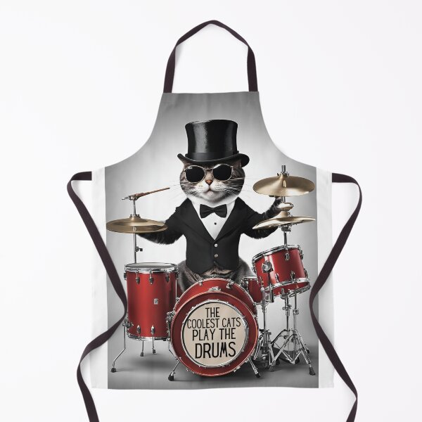 Item preview, THE COOLEST CATS PLAY THE DRUMS designed and sold by TommyTsunami.