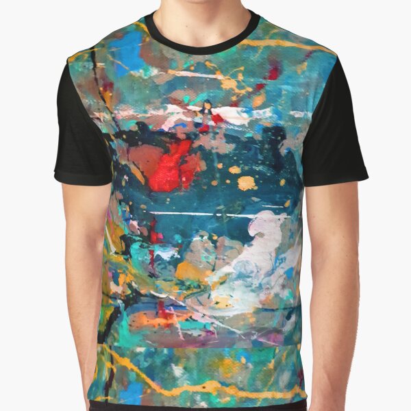 Perception in Cyan Blue by Adelaide Artist Avril Thomas Graphic T-Shirt