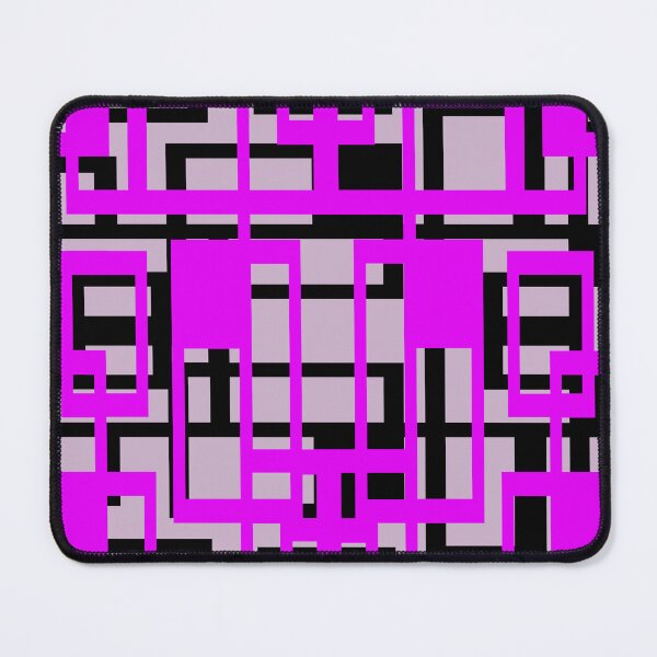 Item preview, Geometric Shapes Pattern Lilac-Pink Black Cut Out designed and sold by taiche.