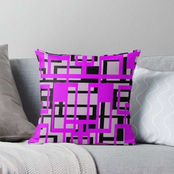 Item preview, Geometric Shapes Pattern Lilac-Pink Black Cut Out designed and sold by taiche.