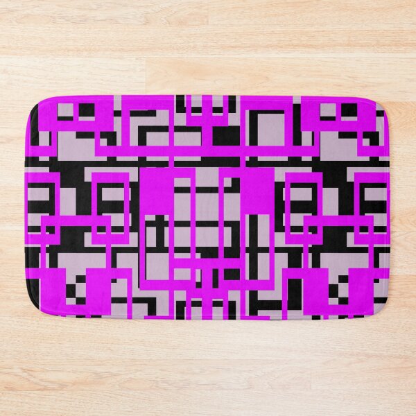 Item preview, Geometric Shapes Pattern Lilac-Pink Black Cut Out designed and sold by taiche.