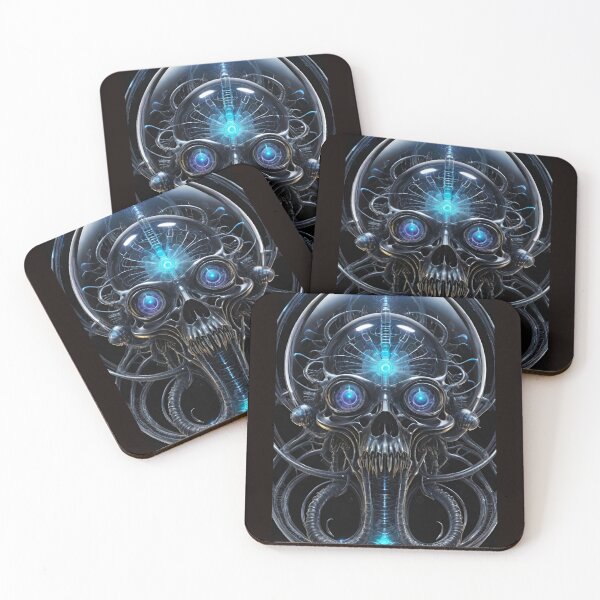 Item preview, Bio organic skull alien piece  designed and sold by dtmtattoo.