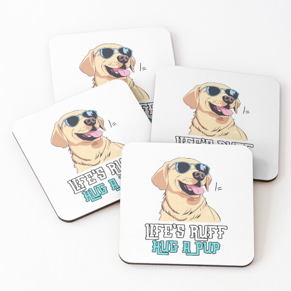 Item preview, Dog with Sunglasses: "Cool Dog with Sunglasses: Life’s Ruff, Hug a Pup" designed and sold by Nalanda2000.
