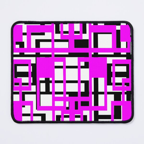 Item preview, Geometric Shapes Pattern Lilac-Pink Black White Background designed and sold by taiche.