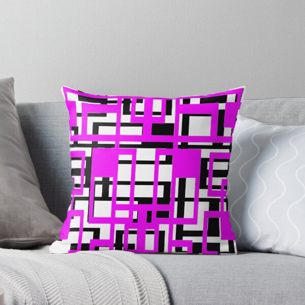 Item preview, Geometric Shapes Pattern Lilac-Pink Black White Background designed and sold by taiche.