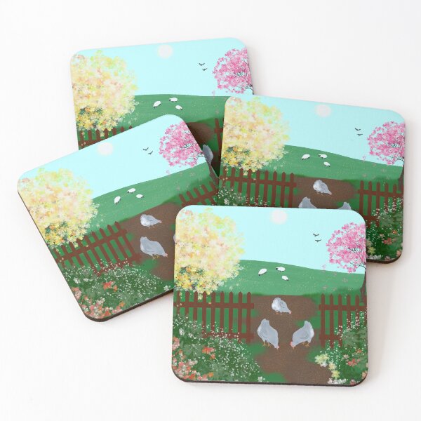 Item preview, Farm, farm scenery, chickens designed and sold by Lupappdesigns.