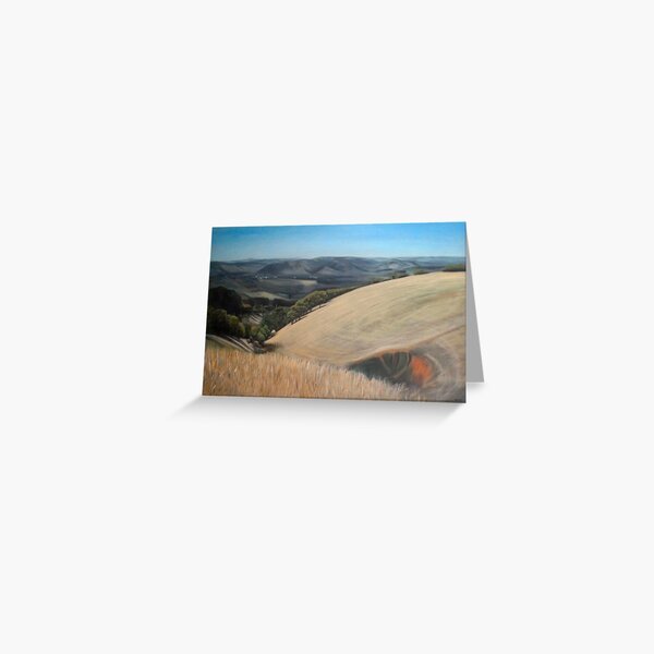 Mount Compass Oil painting by Avril Thomas - Adelaide Artist - South Australian Artist Greeting Card