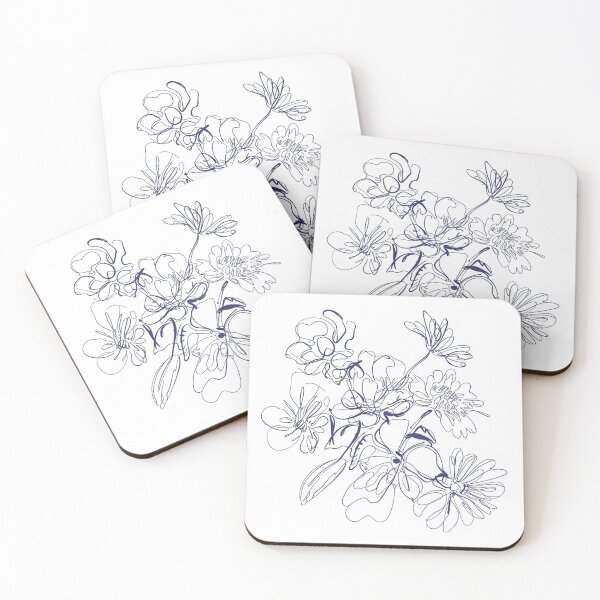 Item preview, Floral Hand-drawn Line Art Design designed and sold by DoRenewed.