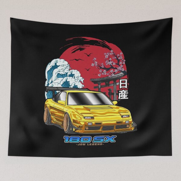 Item preview, Yellow Nissan 180SX Japanese Sun Rising designed and sold by JDM Guyvit.