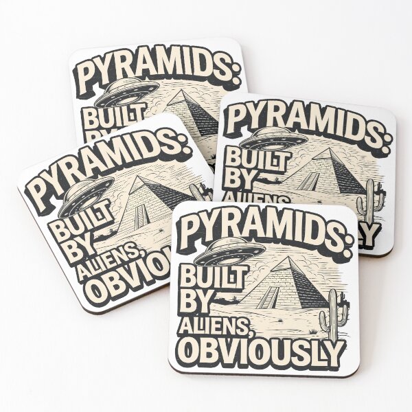 Item preview, Cosmic Construction: Pyramids and UFOs designed and sold by benjyjump.