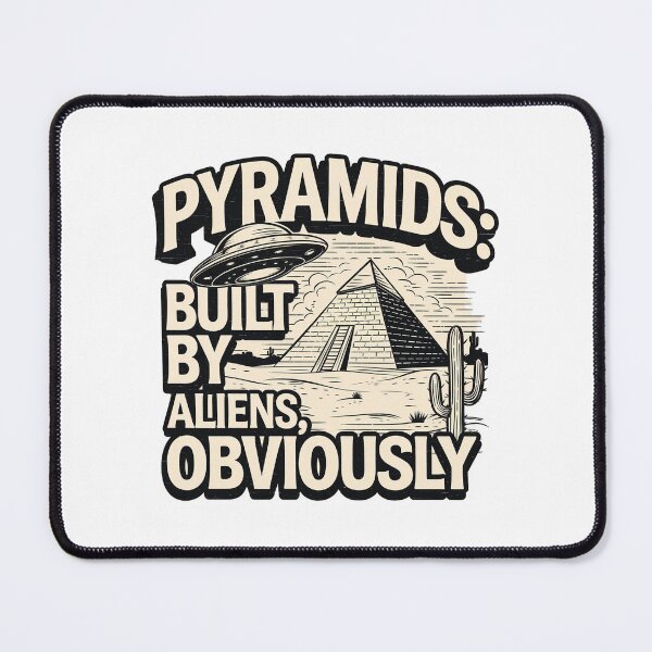 Item preview, Cosmic Construction: Pyramids and UFOs designed and sold by benjyjump.