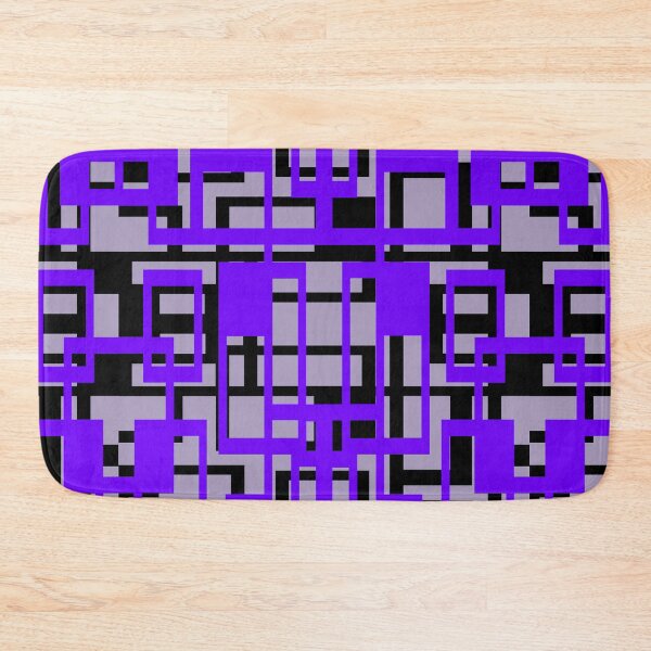 Item preview, Geometric Shapes Pattern Lavender-Blue Black Cut Out designed and sold by taiche.