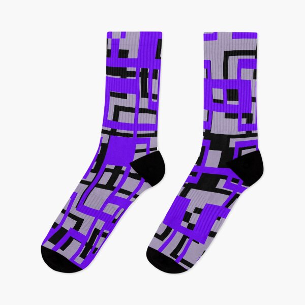 Item preview, Geometric Shapes Pattern Lavender-Blue Black Cut Out designed and sold by taiche.