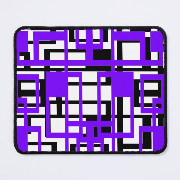 Item preview, Geometric Shapes Pattern Lavender-Blue Black White Background designed and sold by taiche.