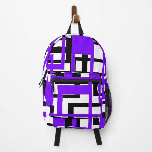 Item preview, Geometric Shapes Pattern Lavender-Blue Black White Background designed and sold by taiche.