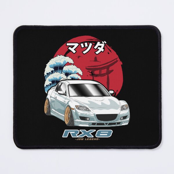 Artikelvorschau, Weißer Mazda RX8, japanischer Sonnenaufgang entworfen und verkauft von JDM Guyvit.