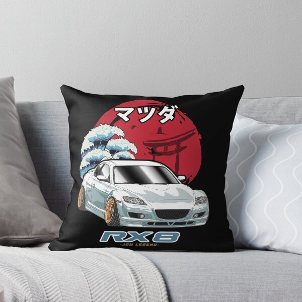 Aperçu de l'œuvre Mazda RX8 blanche, soleil levant japonais créée et vendue par JDM Guyvit.