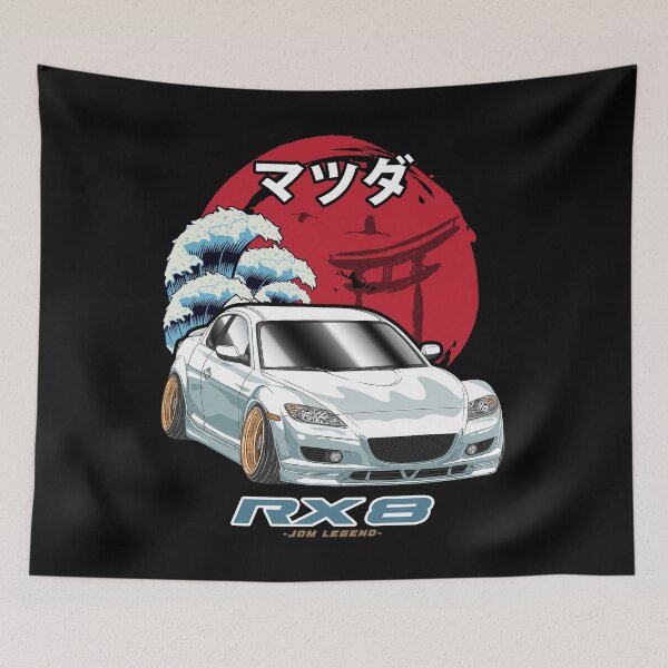 Item preview, White Mazda RX8 Japanese Sun Rising designed and sold by JDM Guyvit.