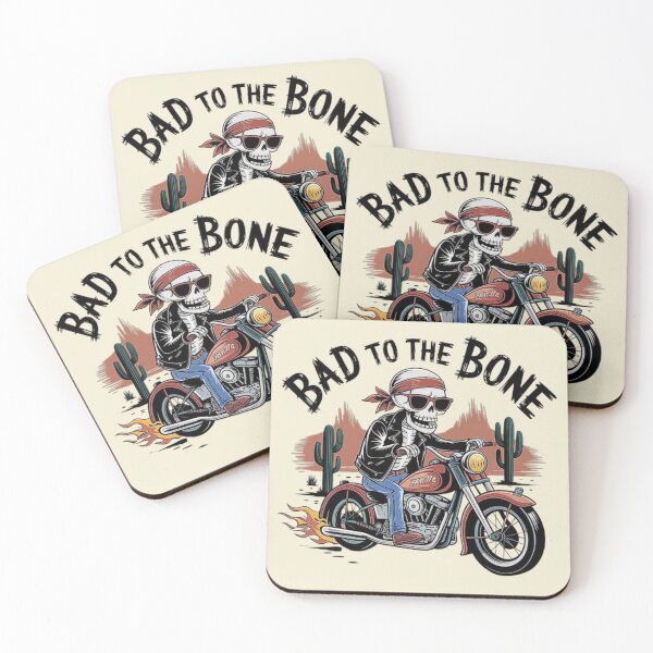 Item preview, Bad to the Bone Skeleton Biker Illustration designed and sold by love3617.